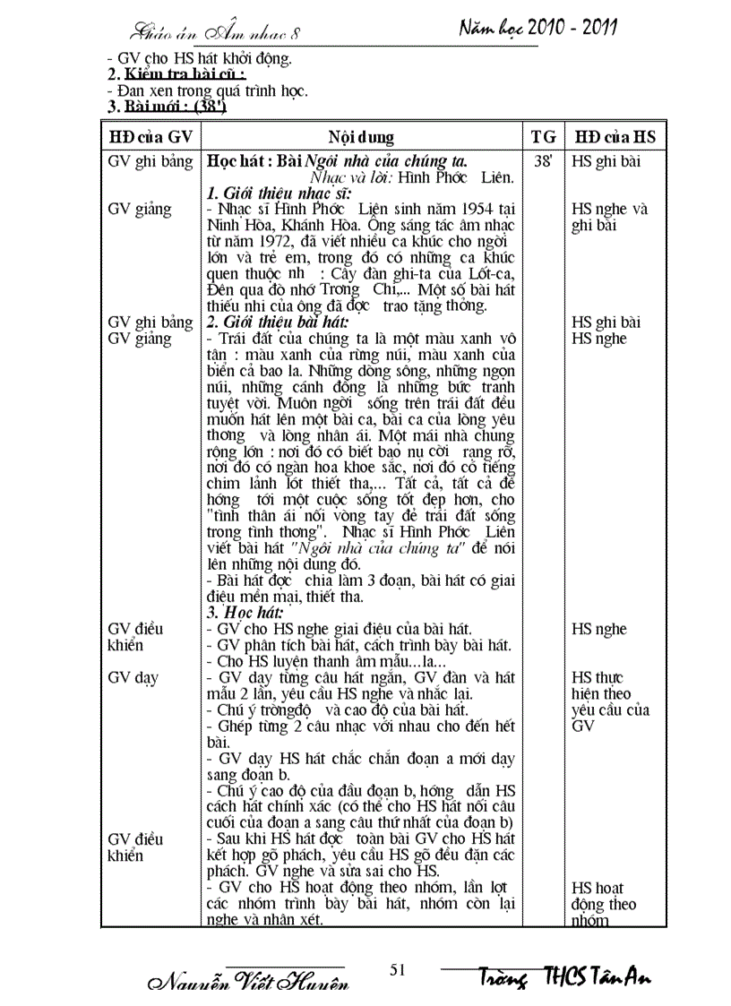 image for page Giáo án âm nhạc 8 1