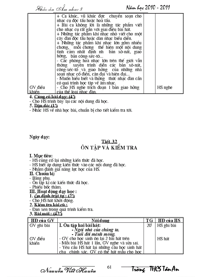 image for page Giáo án âm nhạc 8 1