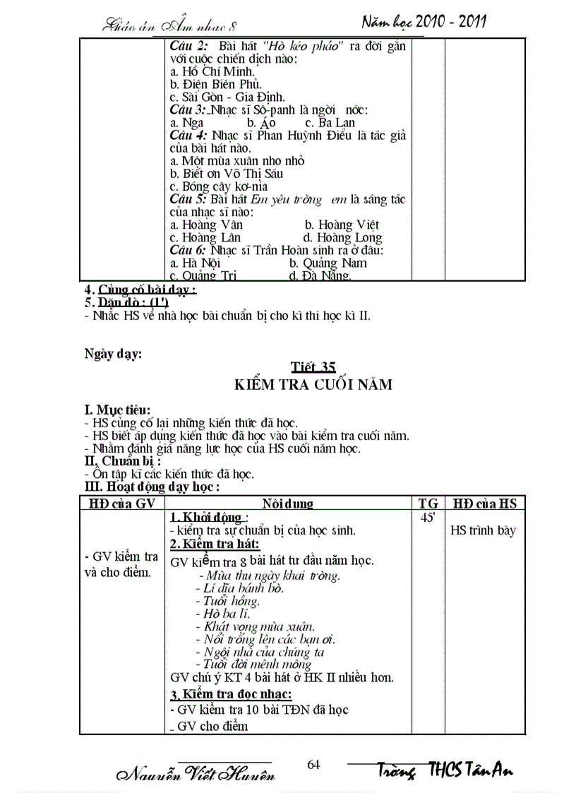 image for page Giáo án âm nhạc 8 1