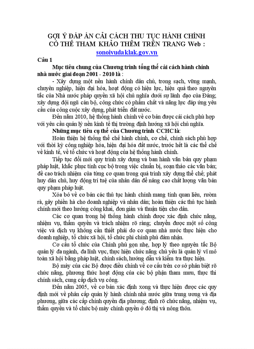 image for page Gợi ý đáp án cuộc thi tìm hiểu CCHC ở tỉnh Đắk Lắk