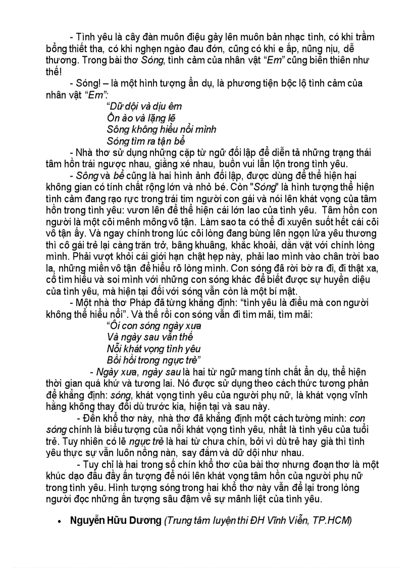 image for page Gợi ý làm bài thi NGỮ VĂN TNPT ngày thi 2 6 2010