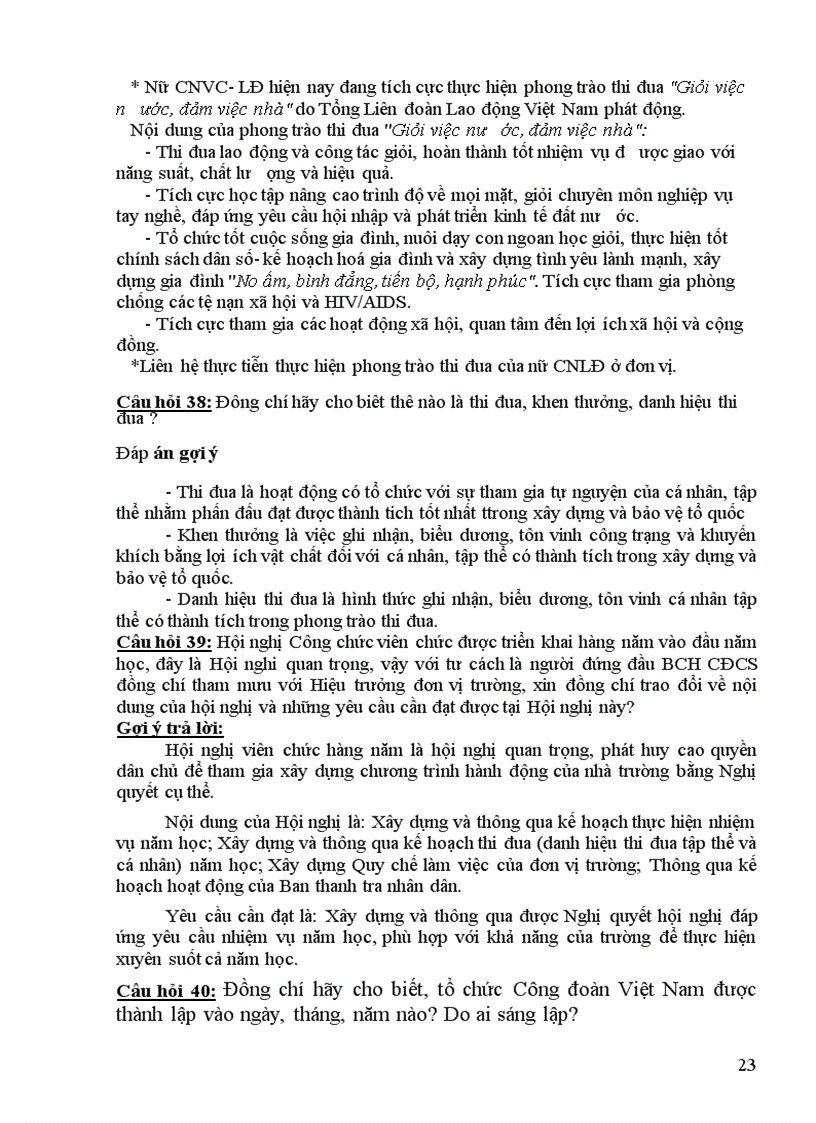 image for page Goi y tra loi tinh huong Thi CĐ 2012