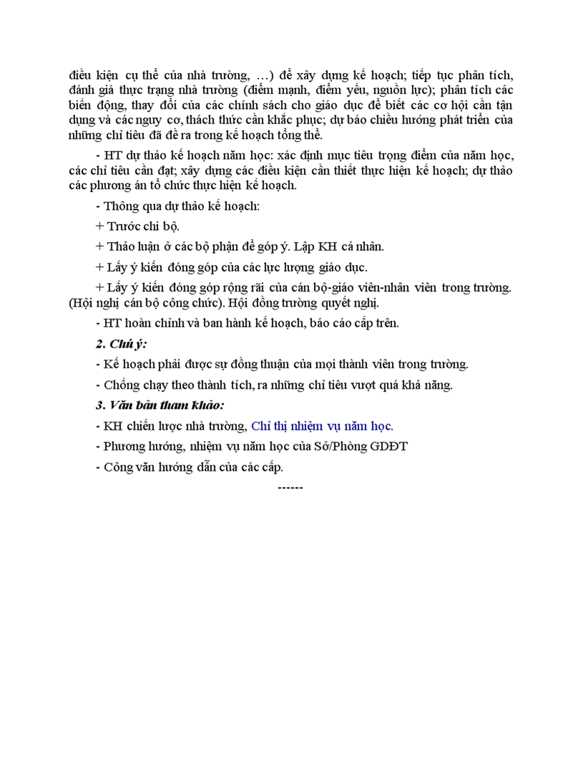 image for page Goi y xay dung KH chien luoc KH nam hoc