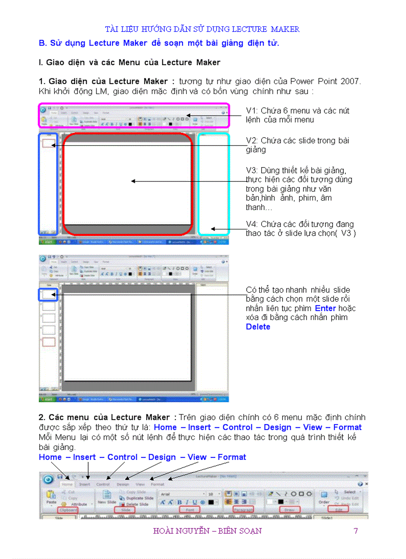 HD sử dụng phần mềm Lecture Maker