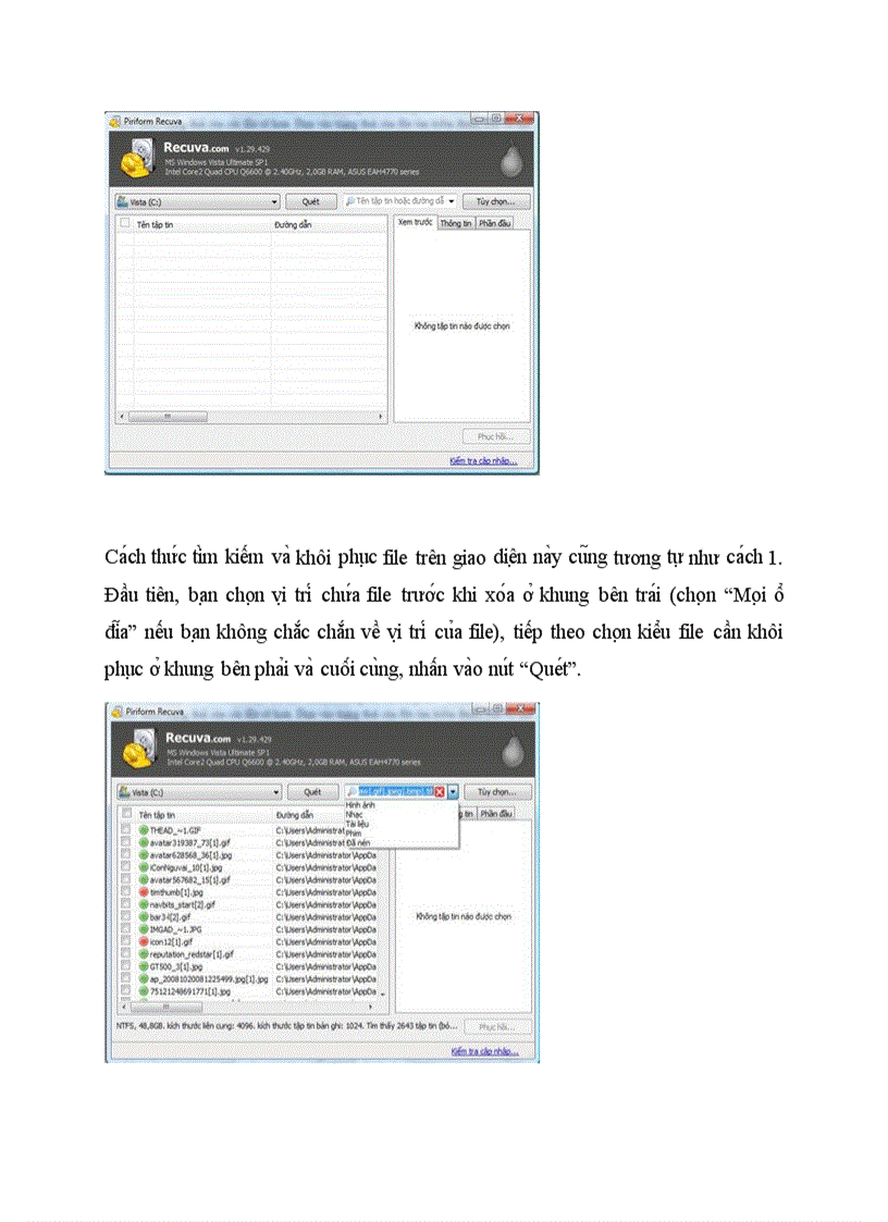 image for page HD su dung phan mem tim du lieu mat