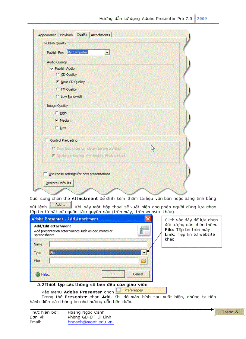 image for page HD sử dụng Presenter 7 0