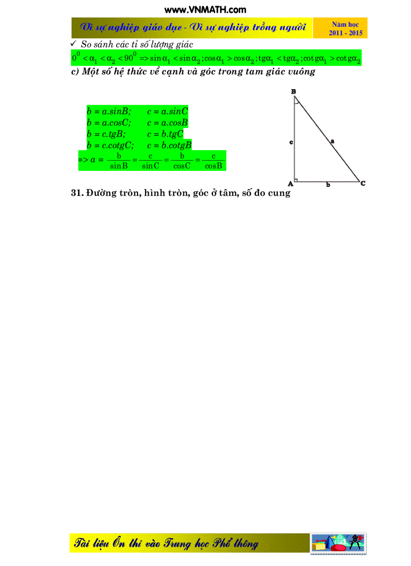image for page Hệ thống kiến thức môn Toán THCS