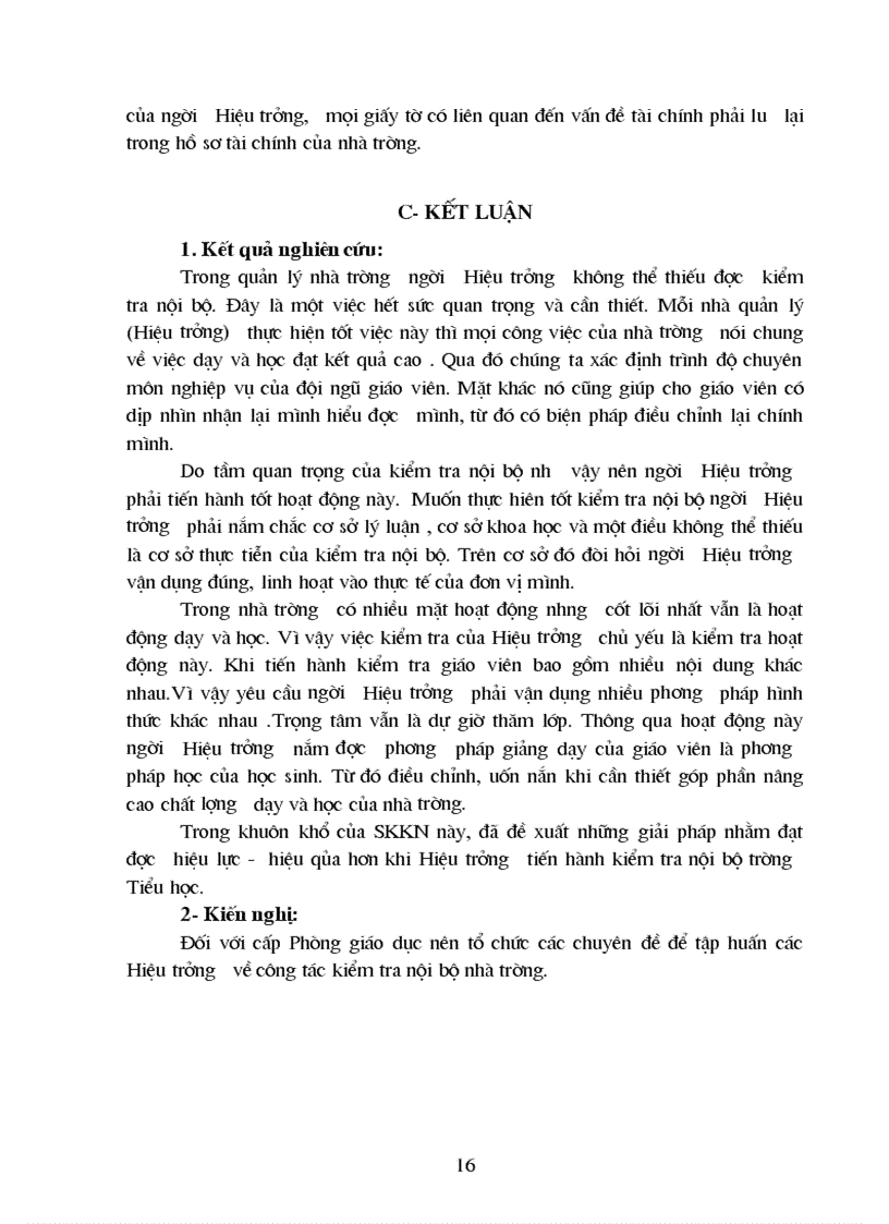 image for page Hieu truong tien hanh kiem tra noi bo truong Tieu hoc doc