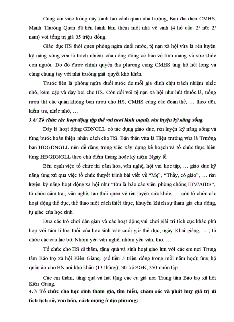 image for page Hiệu trưởng tổ chức thực hiện phong trào thi đua Xây dựng trường học thân thiện học sinh tích cực