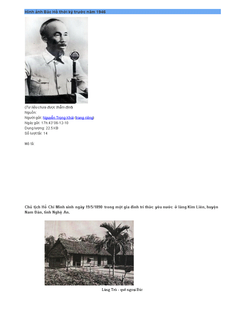 image for page Hình ảnh Bác Hồ thời kỳ trước năm 1946