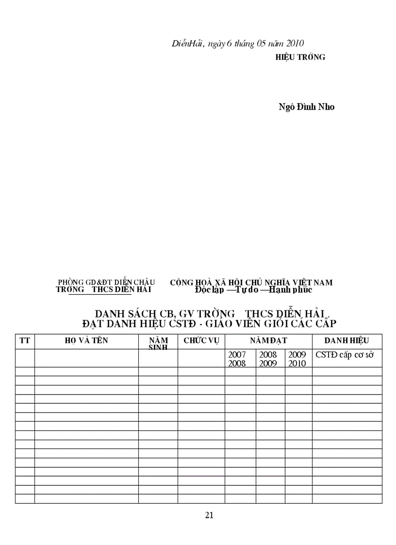 image for page Hồ sơ chuẩn quốc gia