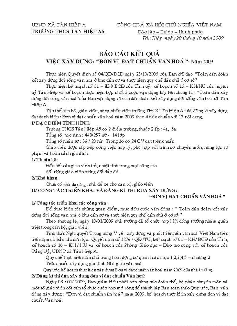 image for page Hồ sơ công nhận Đơn vị đạt chuẩn văn hóa