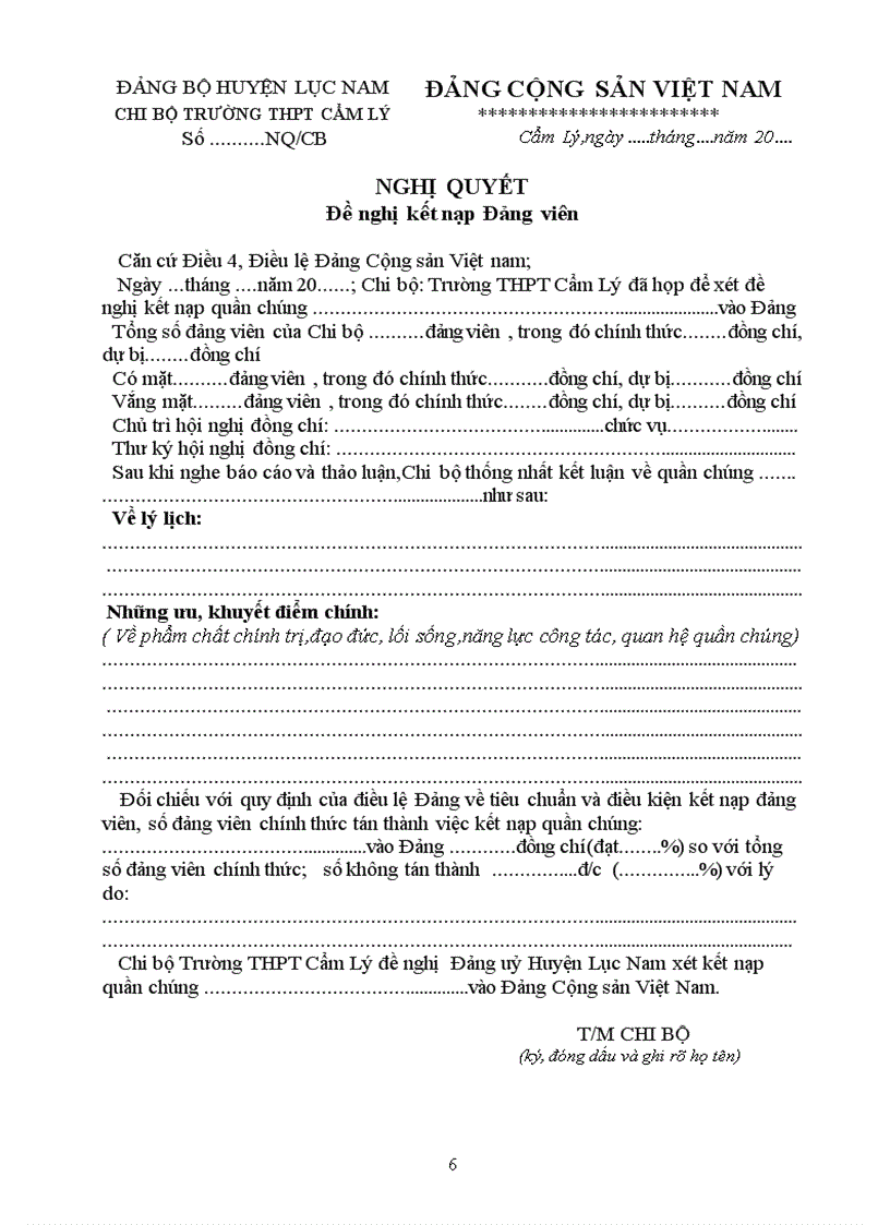 image for page Ho so ket nap dang vien moi