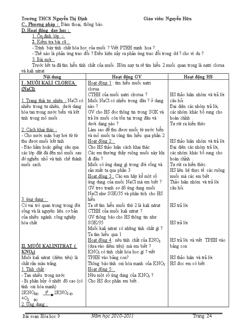 image for page Hóa học giáo án