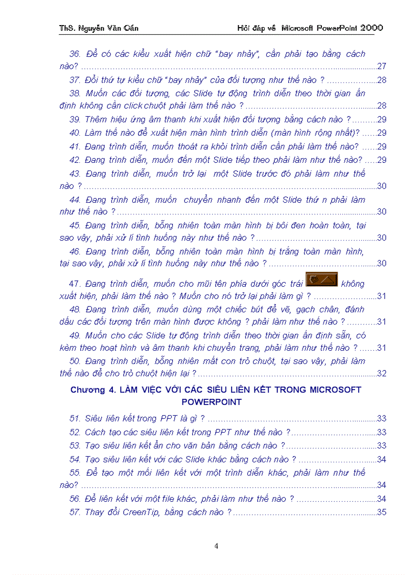 image for page Hỏi đáp PowerPoint 2000