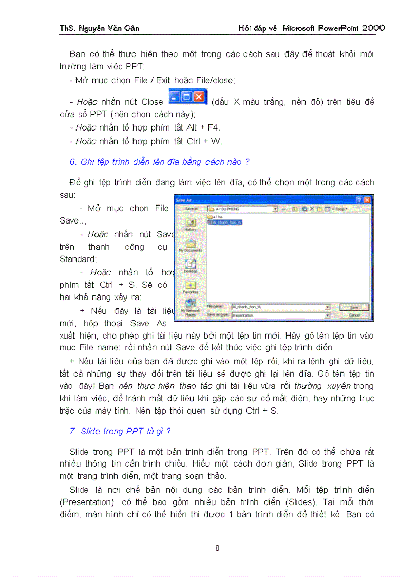 image for page Hỏi đáp PowerPoint 2000
