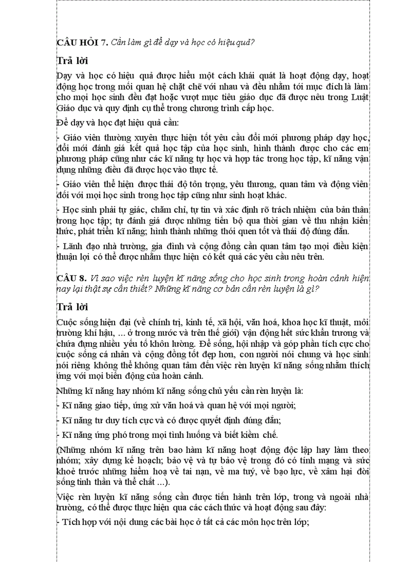 image for page Hỏi đáp về trường học thân thiện học sinh tích cực