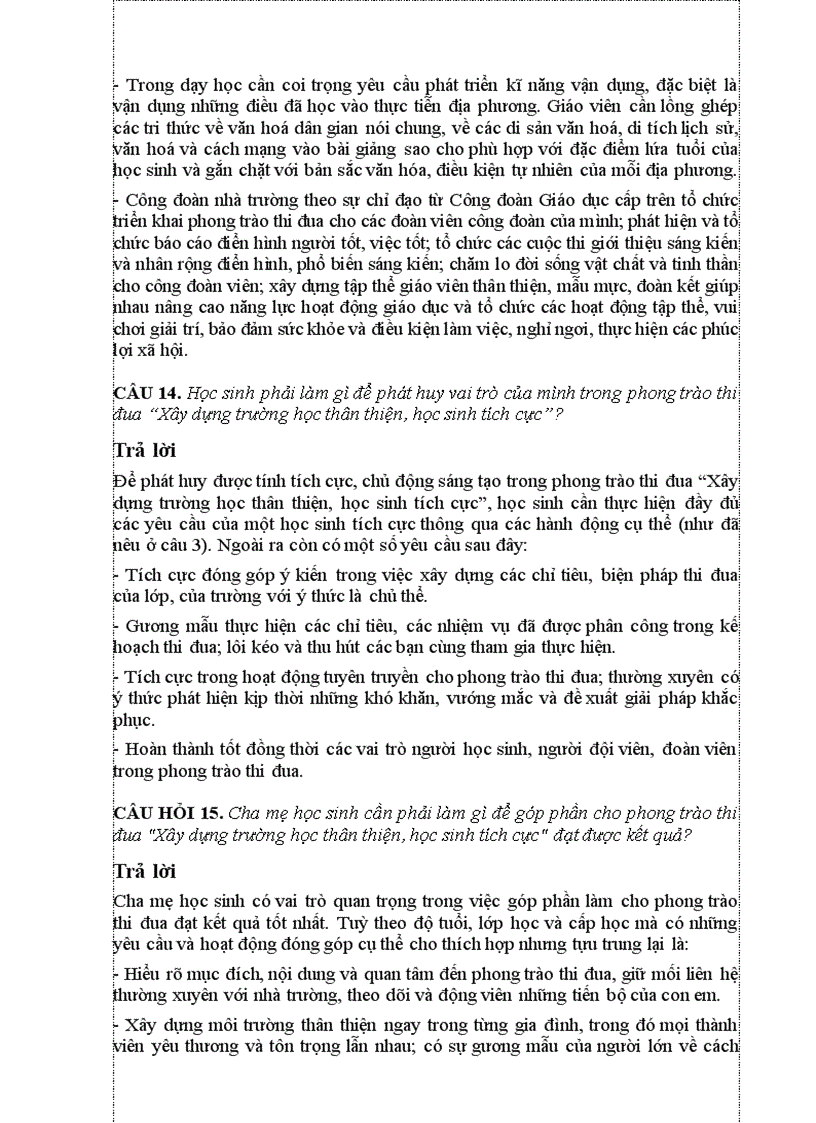 image for page Hỏi đáp về trường học thân thiện học sinh tích cực