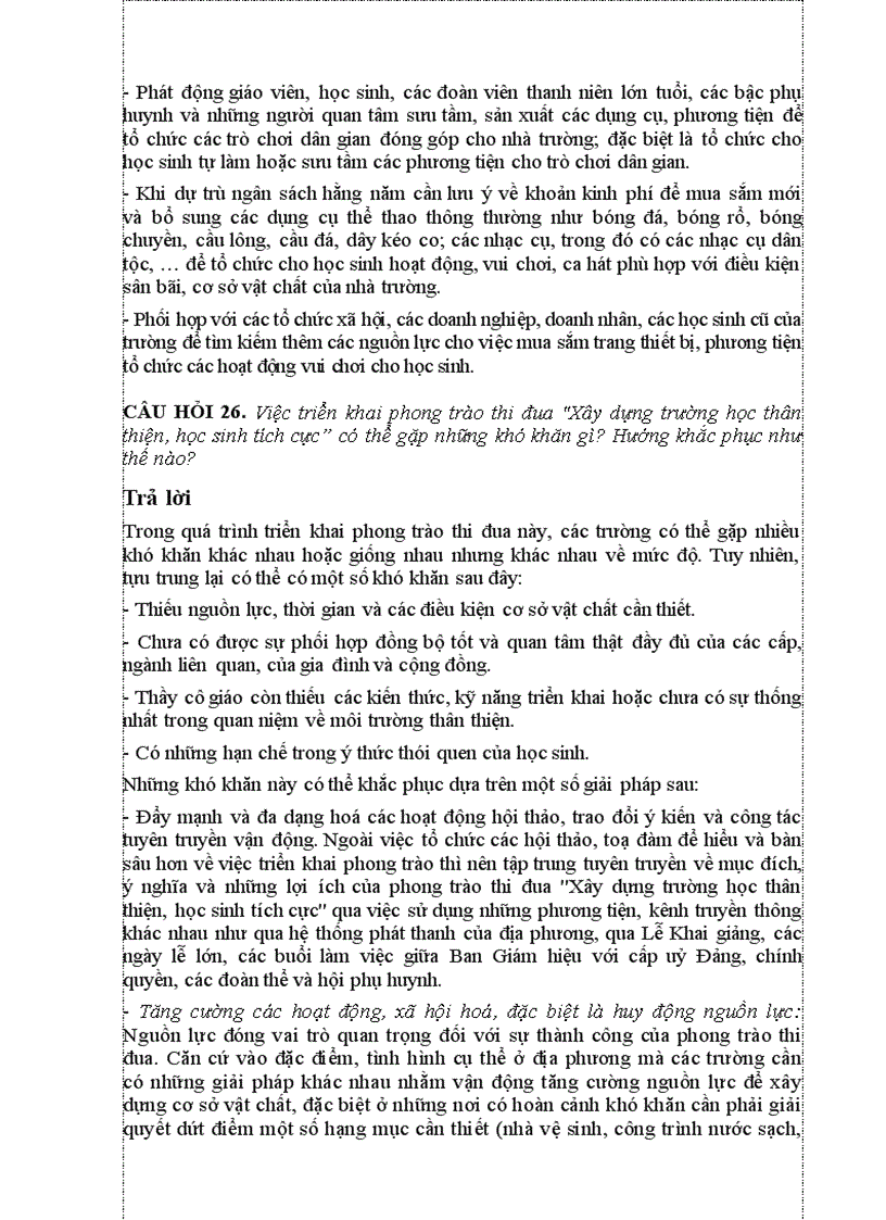 image for page Hỏi đáp về trường học thân thiện học sinh tích cực