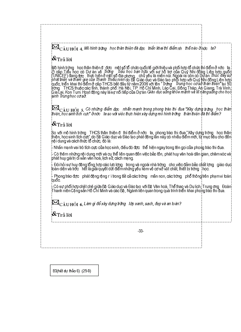 image for page Hỏi và đáp về trường học thân thiện học sinh tích cực