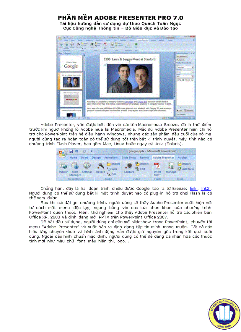 image for page Hướng Dẫ Sử Dụng Adobe Presenter 7