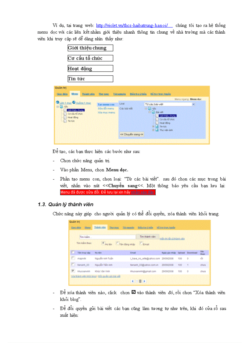 image for page Hướng dẫn các chức năng quản trị website