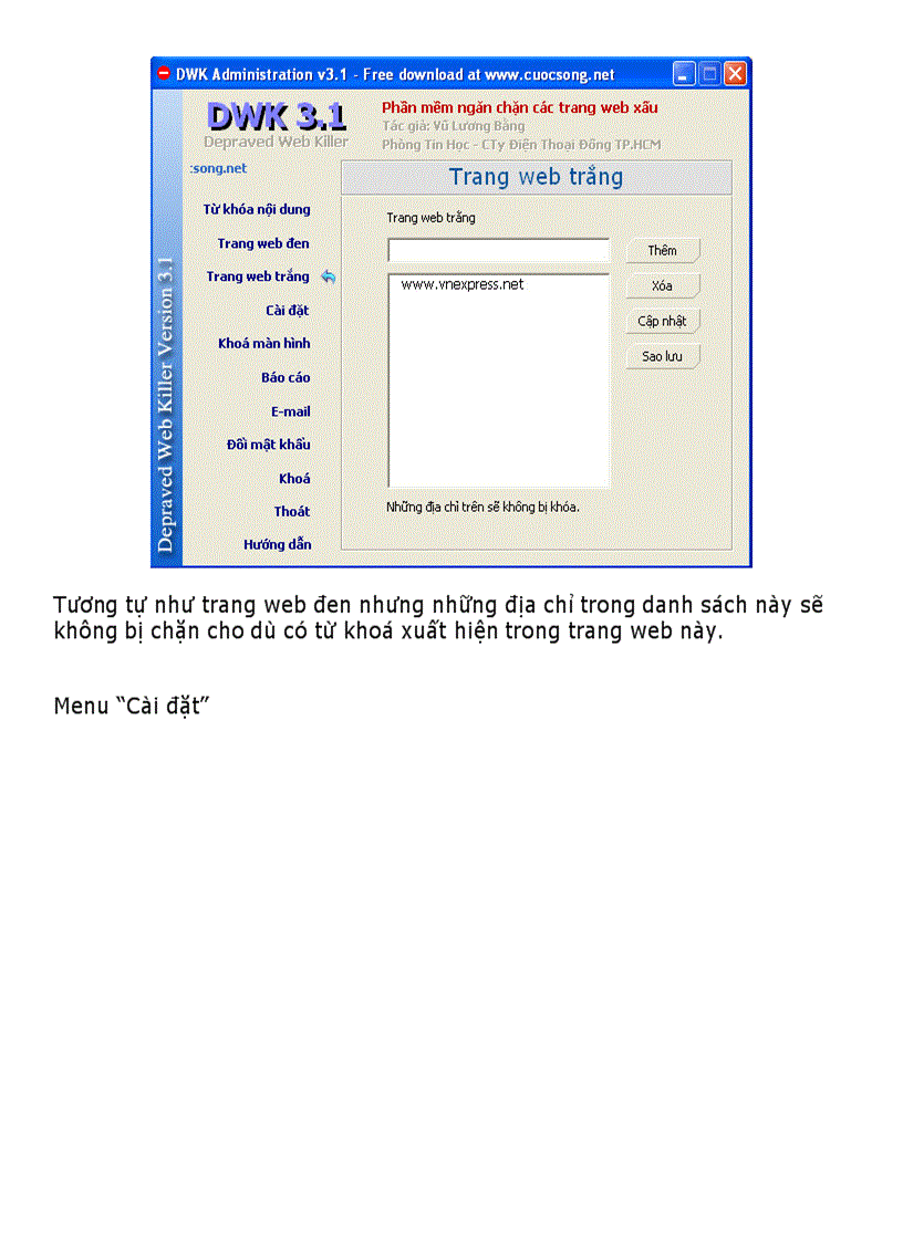 image for page Hướng dẫn cài đặt phần mềm ngăn chặn trang Web xấu