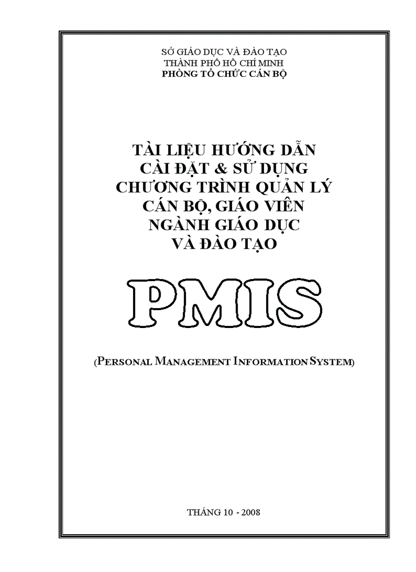 image for page Hướng dẫn cài đặt PMIS phần mềm quản lí cán bộ giáo viên