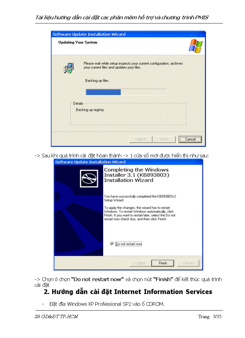 image for page Hướng dẫn cài đặt PMIS phần mềm quản lí cán bộ giáo viên
