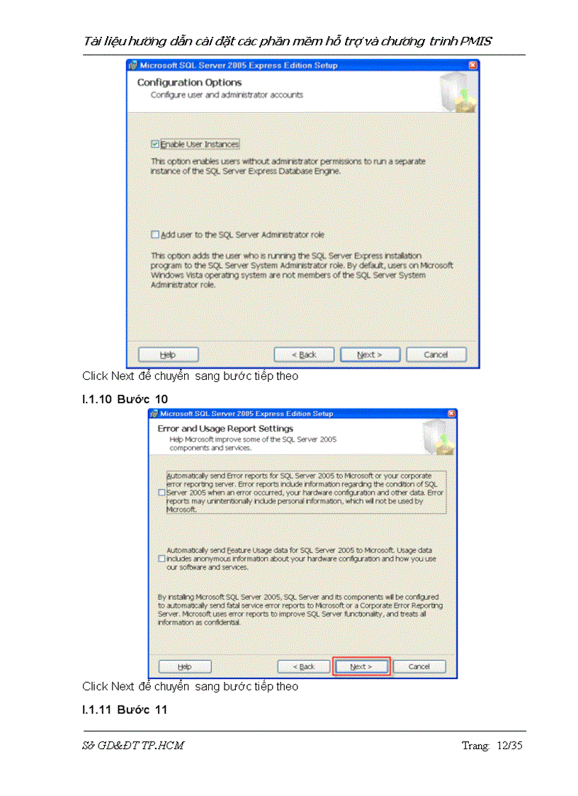 image for page Hướng dẫn cài đặt PMIS
