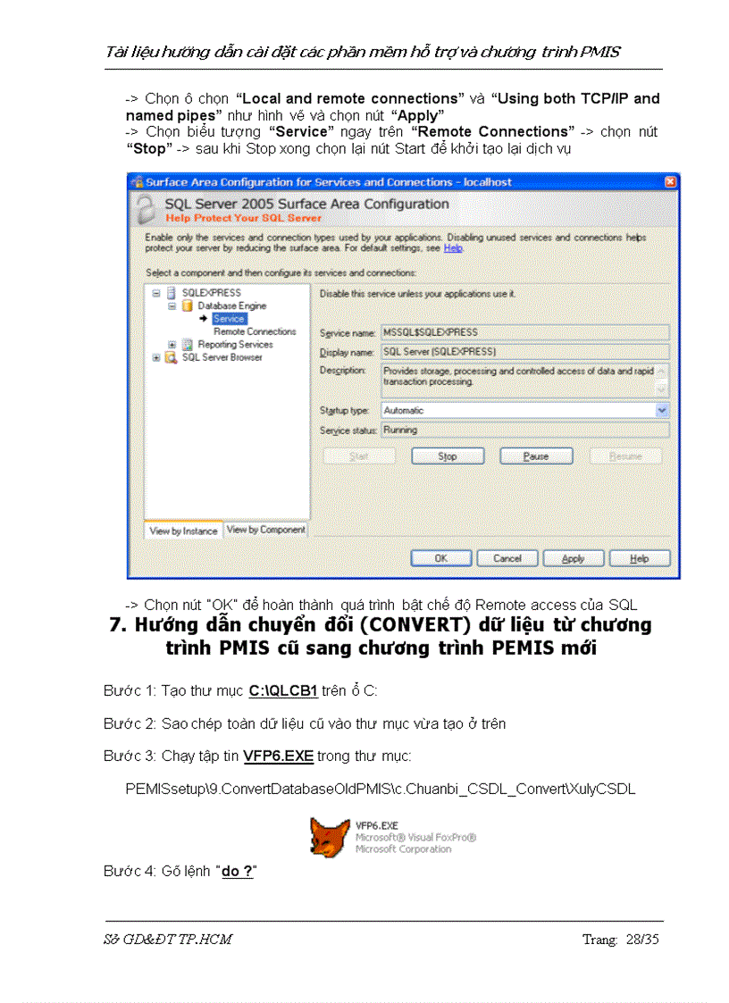 image for page Hướng dẫn cài đặt PMIS