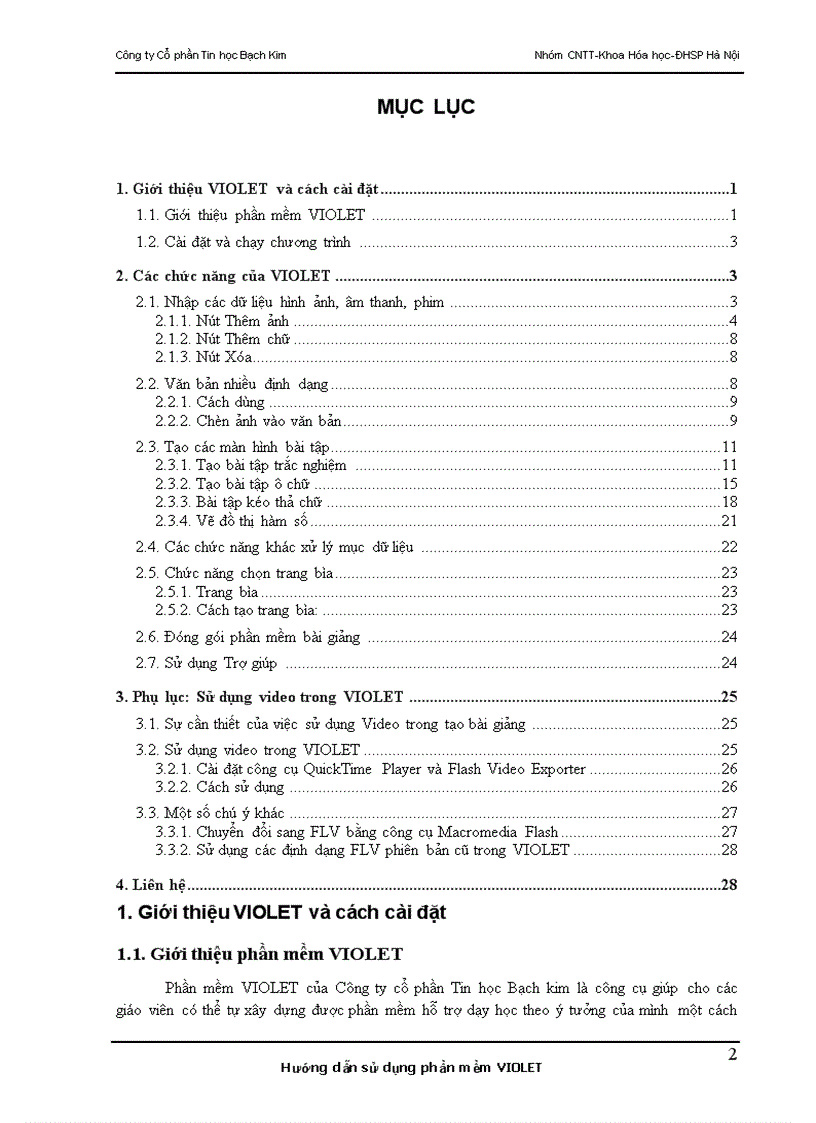 image for page Hướng dẫn cài đặt và sdụng phần mềm Violet phục vụ dạy học