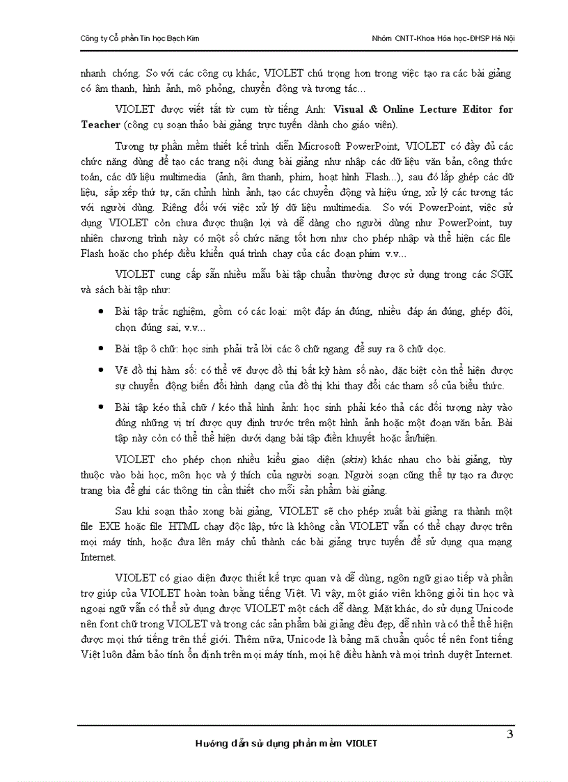 image for page Hướng dẫn cài đặt và sdụng phần mềm Violet phục vụ dạy học