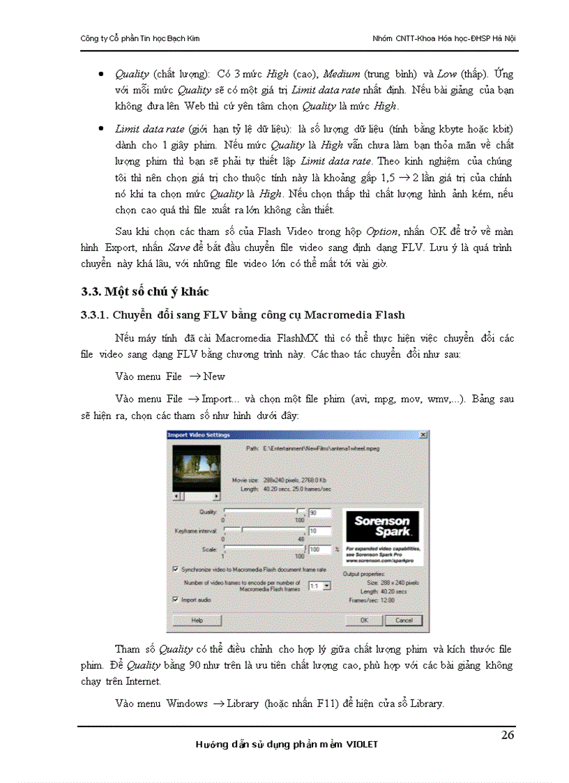image for page Hướng dẫn cài đặt và sdụng phần mềm Violet phục vụ dạy học