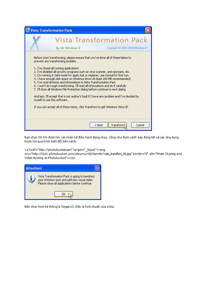 image for page Hướng dẫn cài đặt Vista Transformation Pack