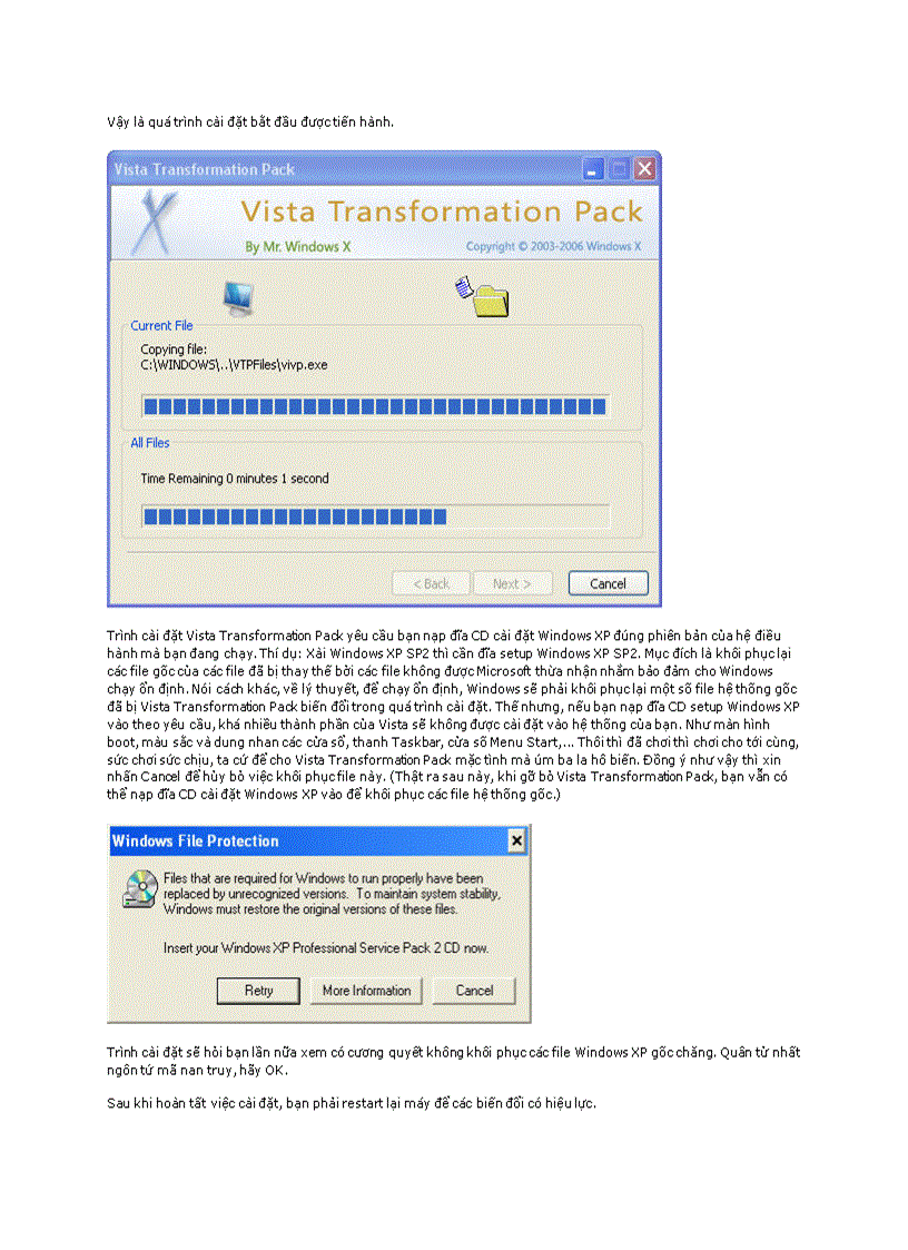 image for page Hướng dẫn cài đặt Vista Transformation Pack
