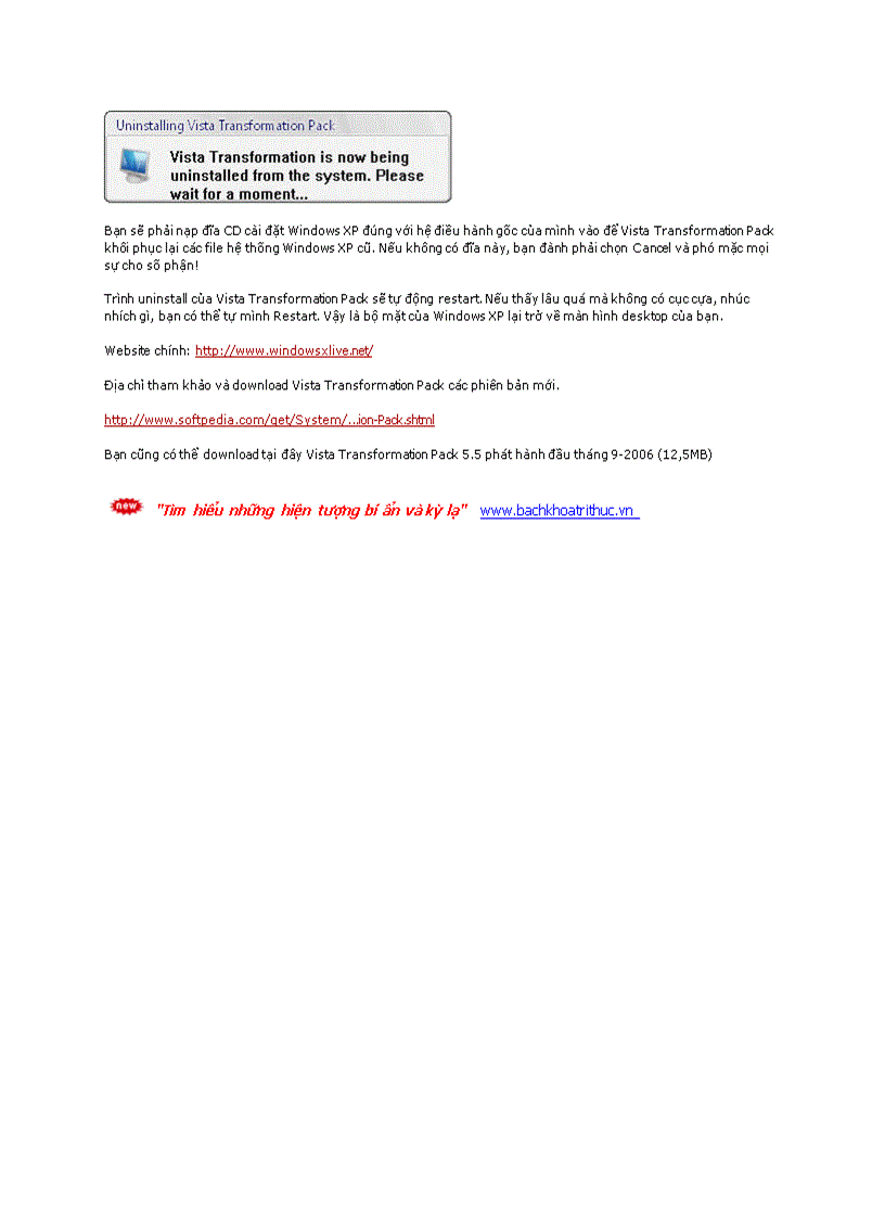 image for page Hướng dẫn cài đặt Vista Transformation Pack