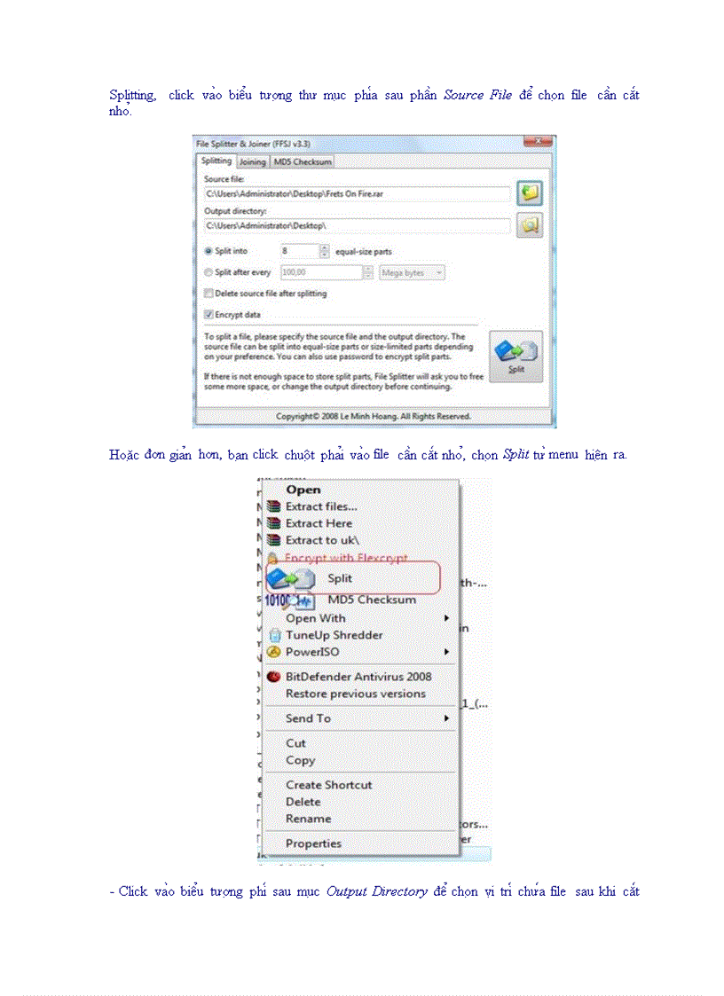image for page Hướng dẫn chia nhỏ và ghép file
