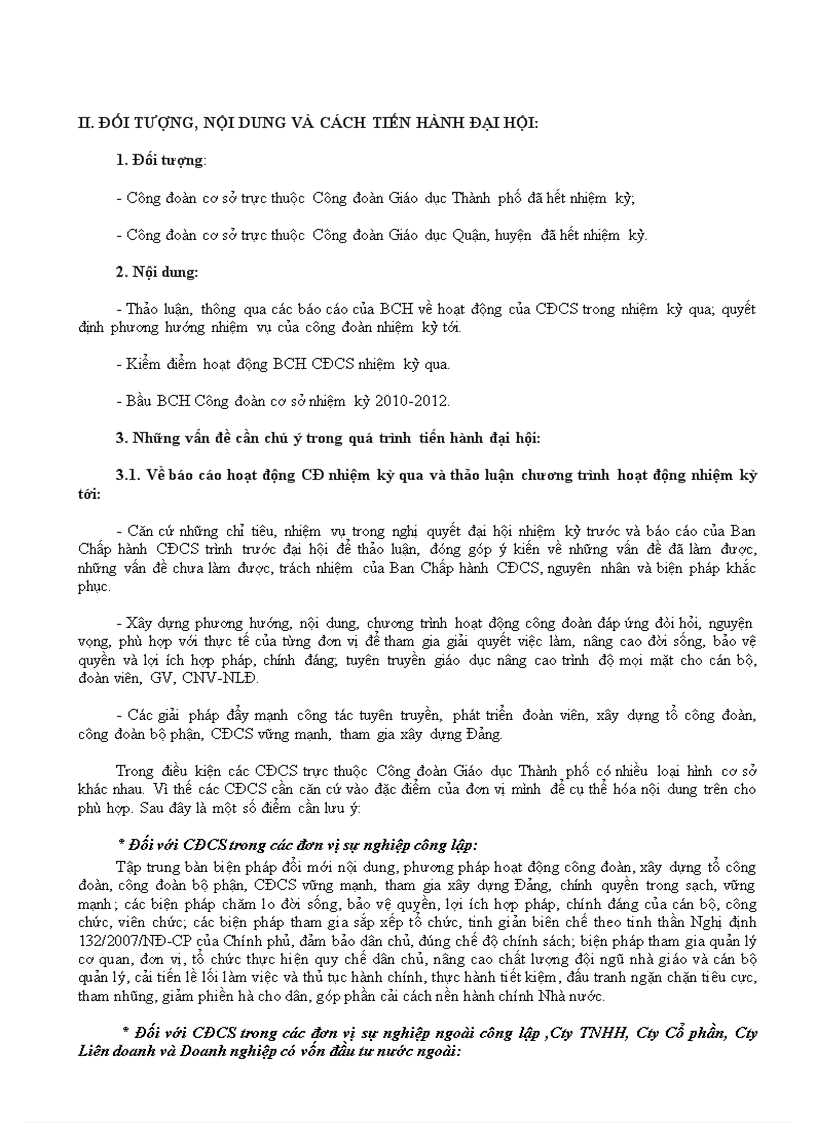 image for page Hướng dân Đại hội Công đoàn NK 2010 2012