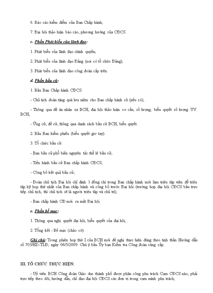 image for page Hướng dân Đại hội Công đoàn NK 2010 2012