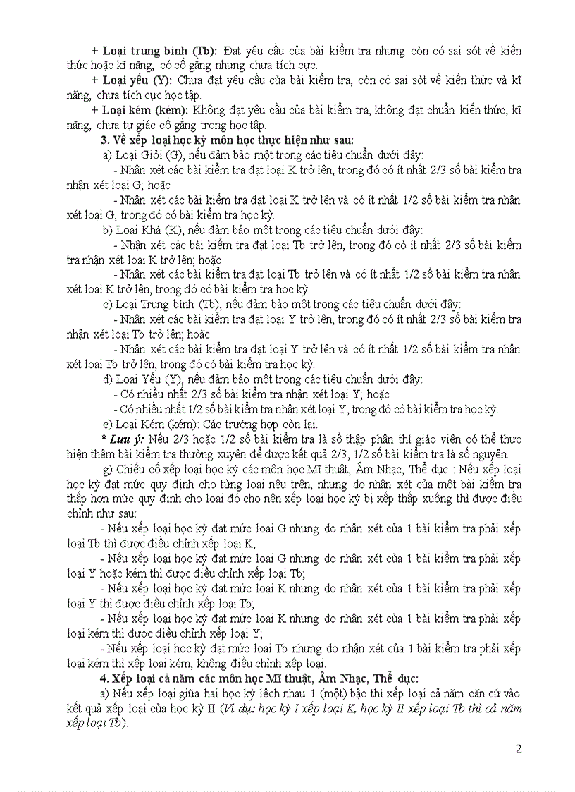 image for page Huong dan danh gia mon The duc Am nhac My thuat