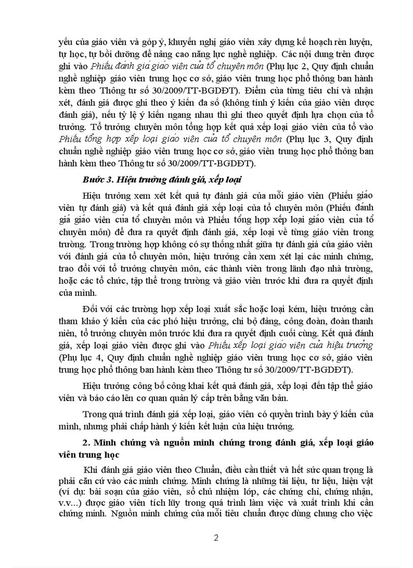 image for page Hướng dẫn đánh giá xếp loại Giáo Viên