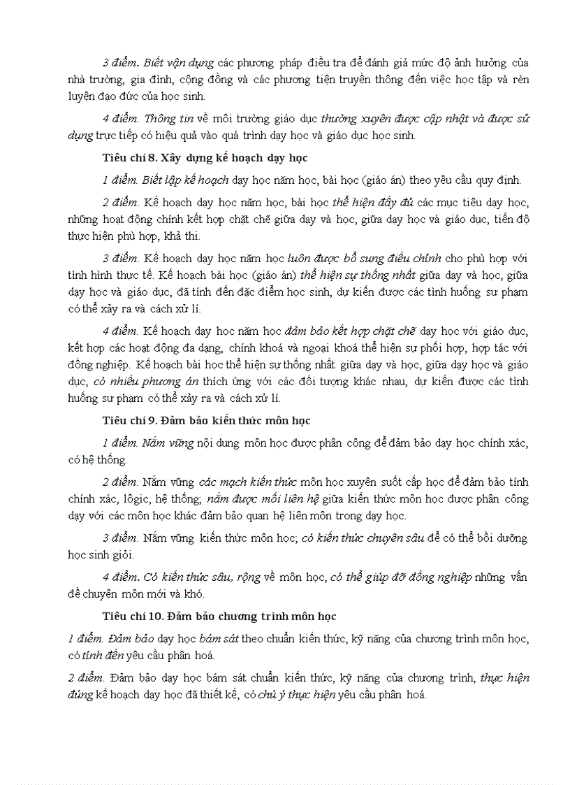 image for page Huong dan danh gia xep loai GV THCS theo TT so 30 BGDDT