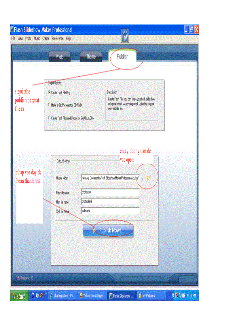 image for page Hướng dẫn Flash slide show maker để post lên blog