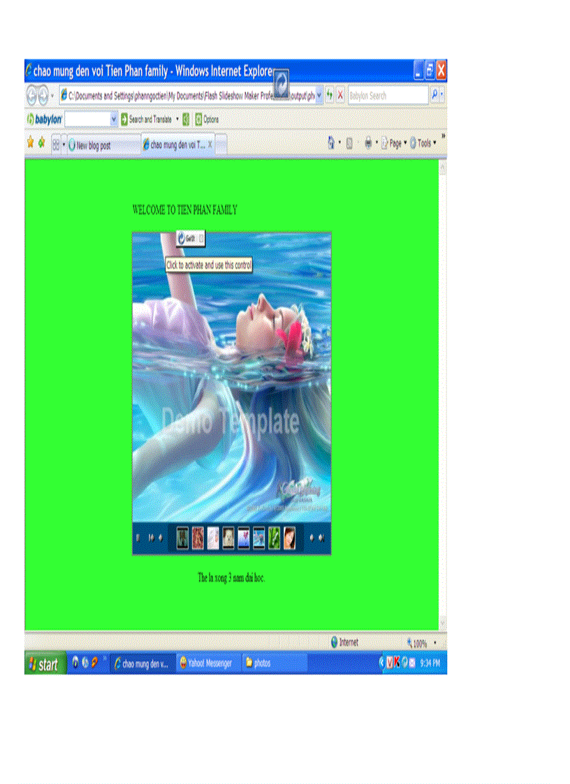 image for page Hướng dẫn Flash slide show maker để post lên blog