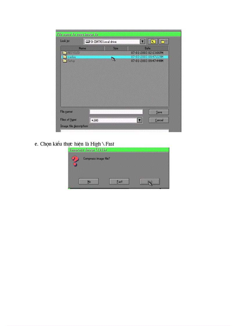 image for page Hương dan ghost partition to image