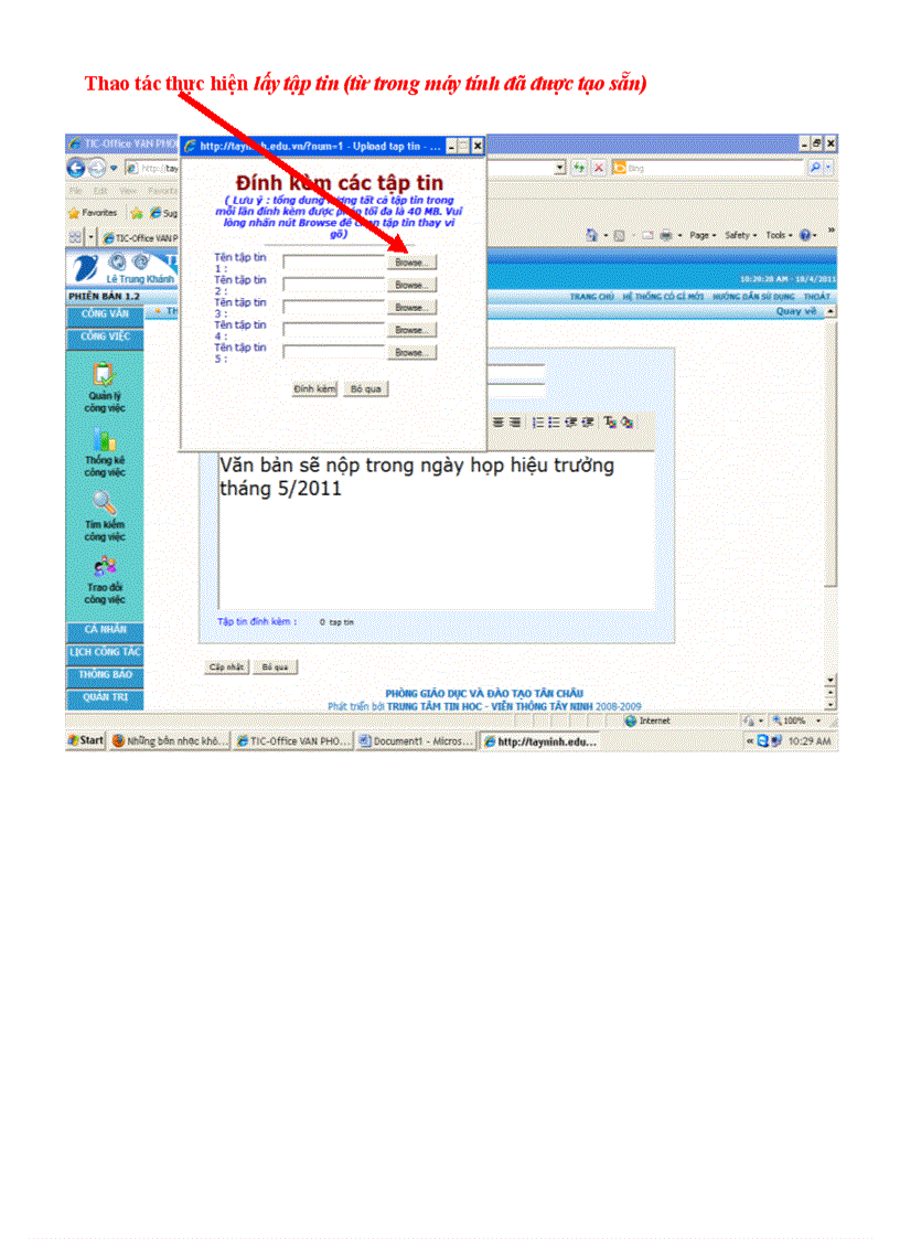 image for page Hướng dẫn gửi dữ liệu trên Tic office