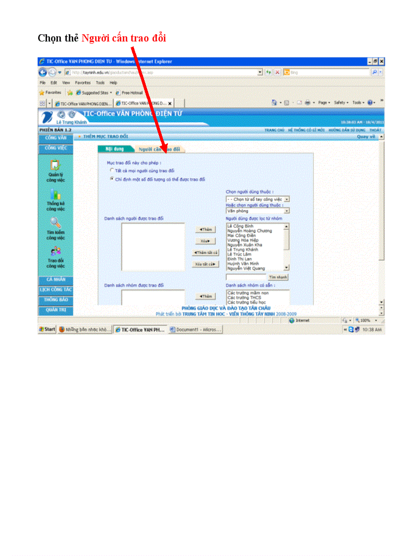 image for page Hướng dẫn gửi dữ liệu trên Tic office