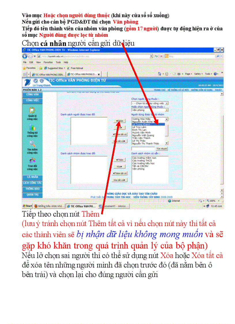 image for page Hướng dẫn gửi dữ liệu trên Tic office