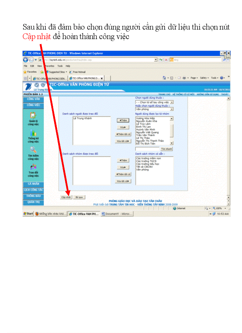 image for page Hướng dẫn gửi dữ liệu trên Tic office